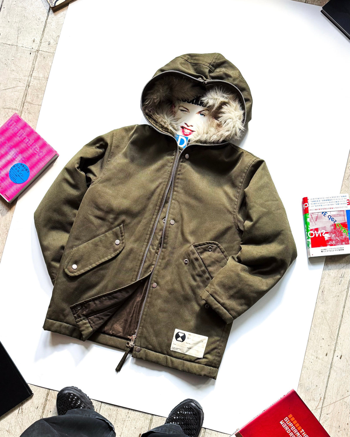 Spring 2000 Faux Fur Face Full Zip Parka Jacket (~M~)