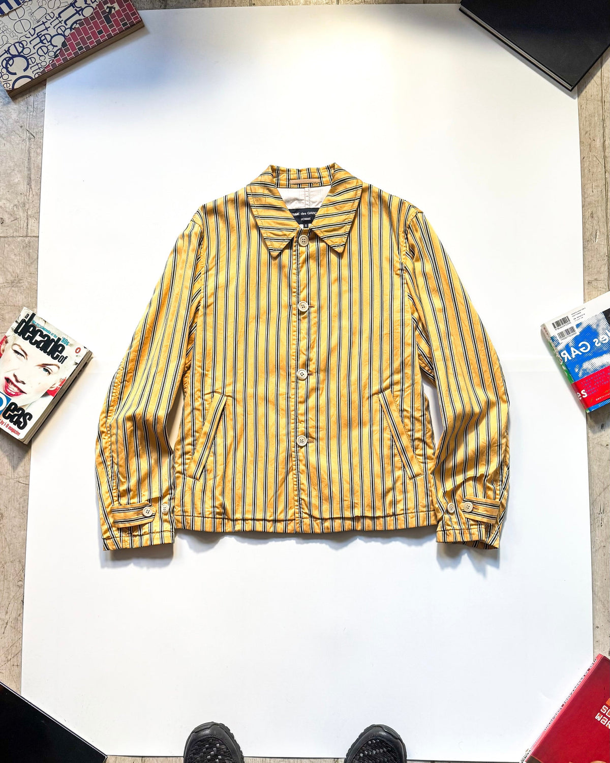 2003 Striped Yellow Light Work Jacket (~M~)