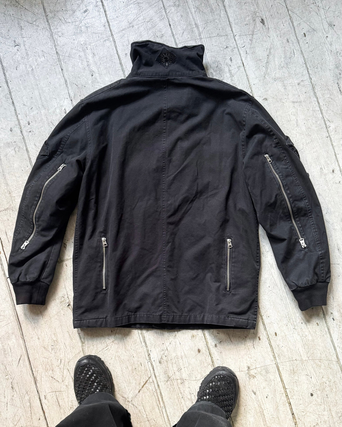 2002 Washed Black Cargo Moto / Astro Jacket (M~L)