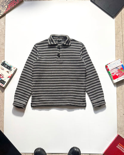 Early 2000s Black Grey White Chunky Knit Pullover (~M~)