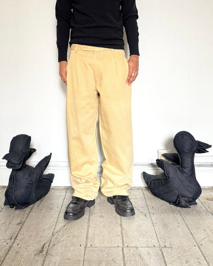 90s Beige Pleated Pants (34~36)