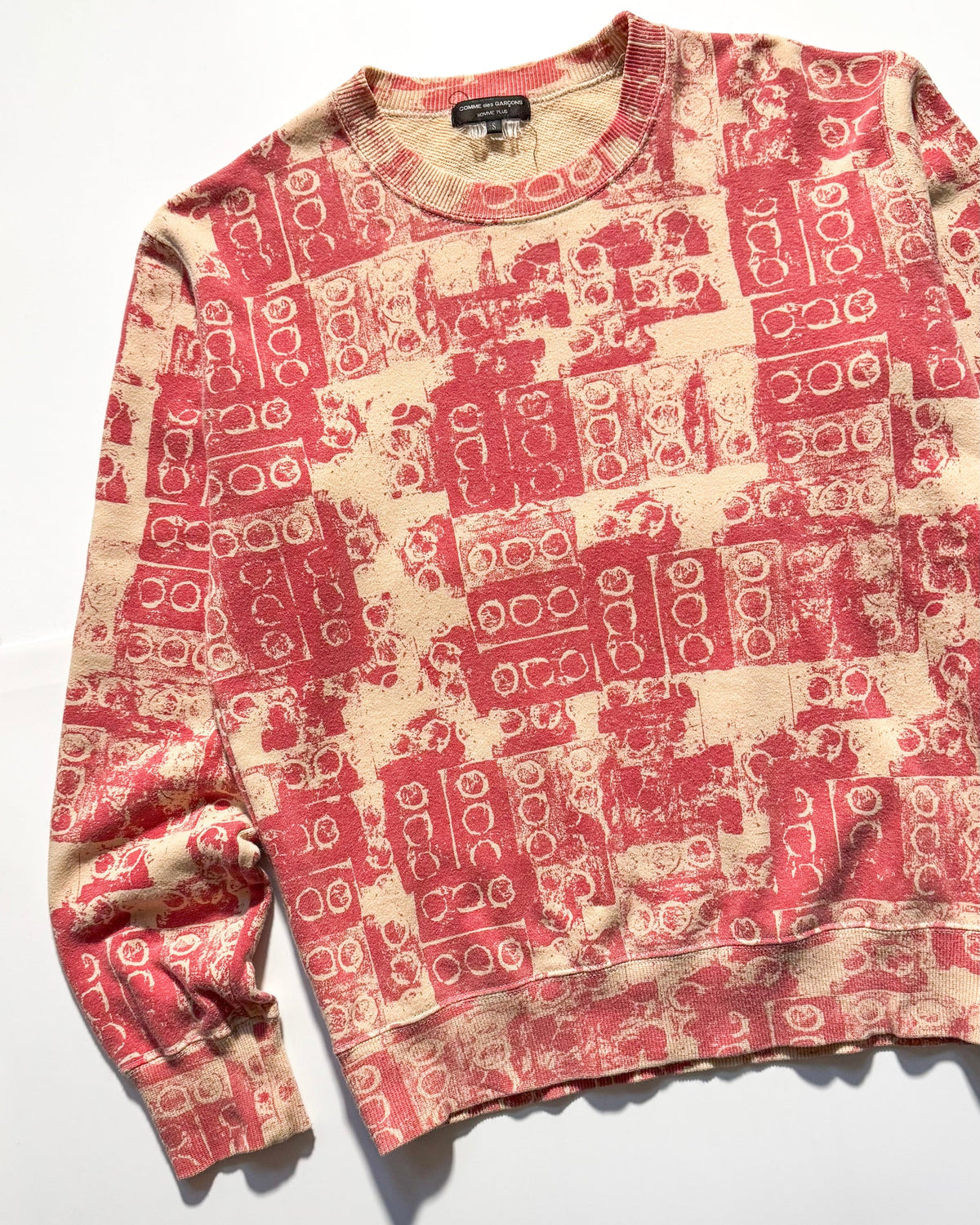 2007 Cream / Dusty Pink Speaker Print Jumper (~M~)