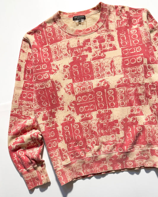 2007 Cream / Dusty Pink Speaker Print Jumper (~M~)
