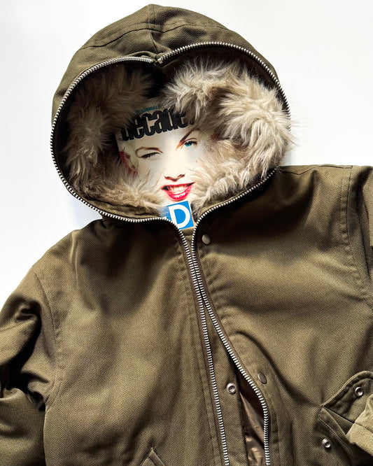Spring 2000 Faux Fur Face Full Zip Parka Jacket (~M~)