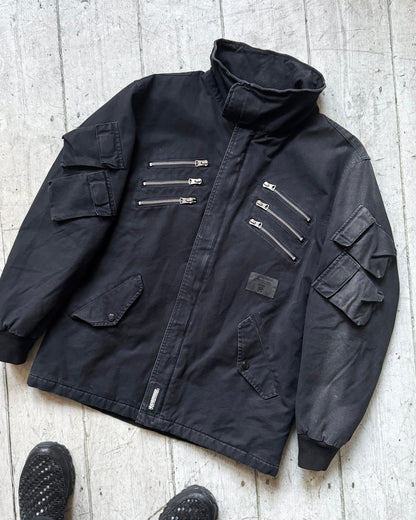 2002 Washed Black Cargo Moto / Astro Jacket (M~L)
