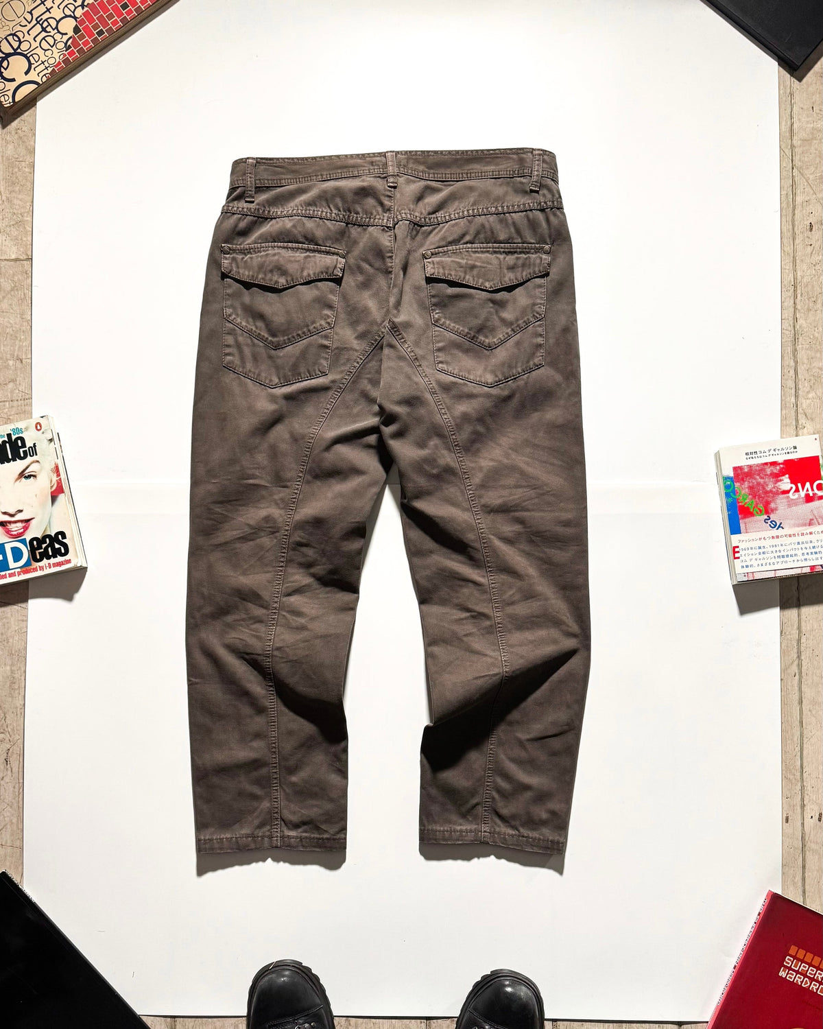 2000s Panelled Khaki Trousers (32~34S)