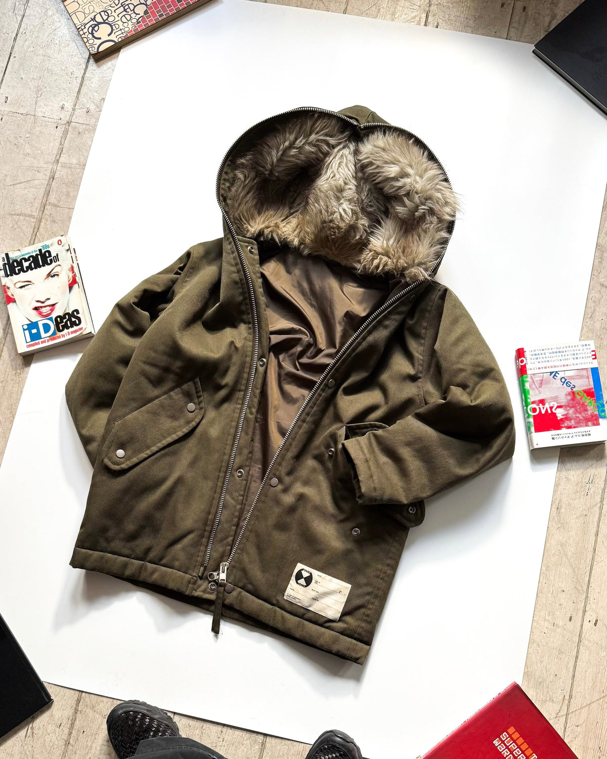 Spring 2000 Faux Fur Face Full Zip Parka Jacket (~M~)