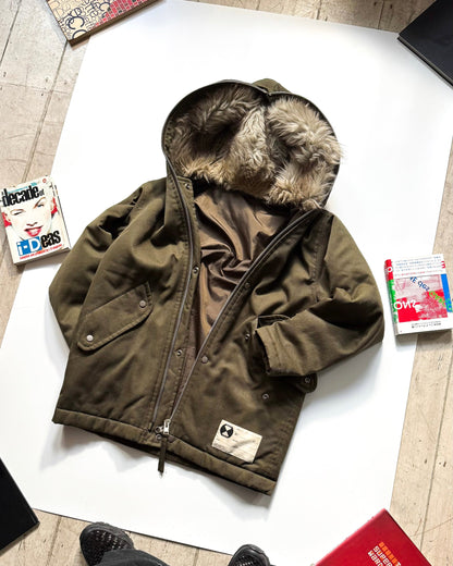 Spring 2000 Faux Fur Face Full Zip Parka Jacket (~M~)