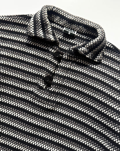 Early 2000s Black Grey White Chunky Knit Pullover (~M~)