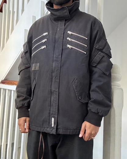 2002 Washed Black Cargo Moto / Astro Jacket (M~L)