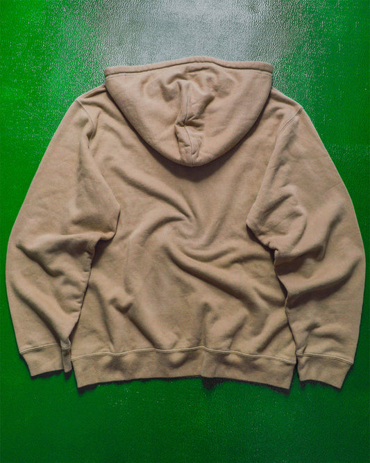 Minimal Early 2000s Tan / Gold Pullover Hoody (L)